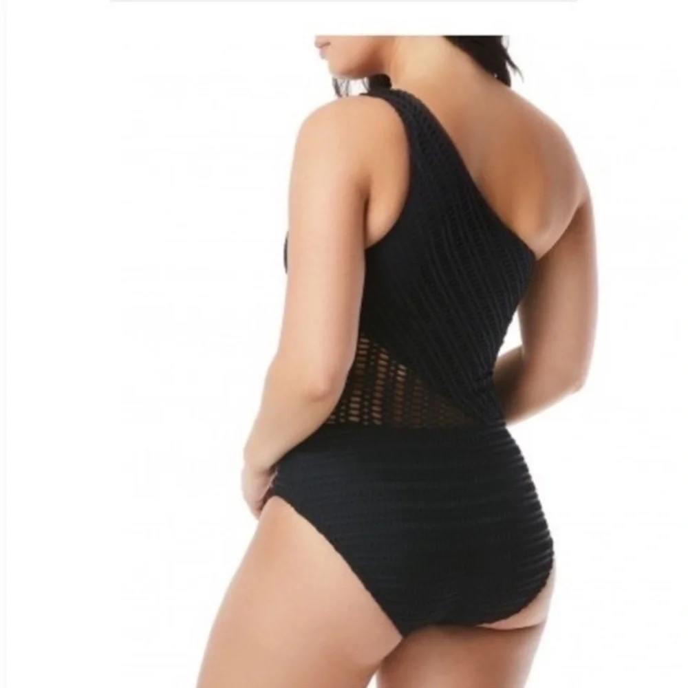 Coco Reef Contours Suraya Crochet One-Shoulder One-Piece Swimsuit NWT Sz 12 - Picture 2 of 7